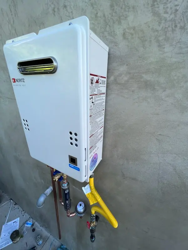 Tankless water heater installation for Northrich homes